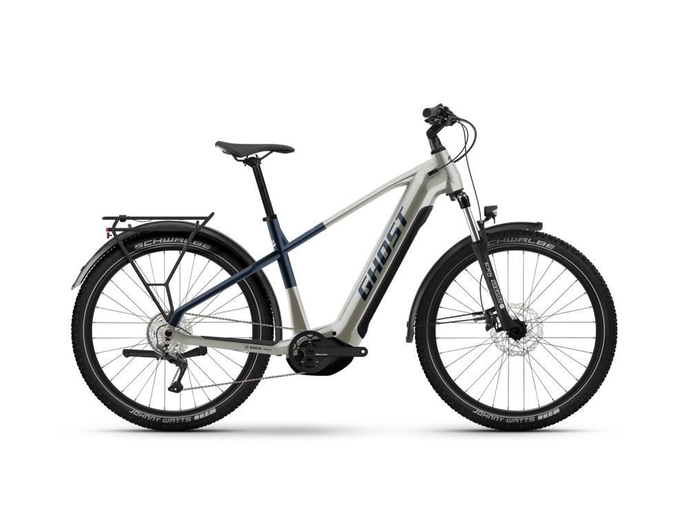 Ghost E-Teru B Universal EQ High | Trekking E-Bike | 27,5" | 625Wh Bosch CX | perlengrau / dunkelblau Größe: 40 cm