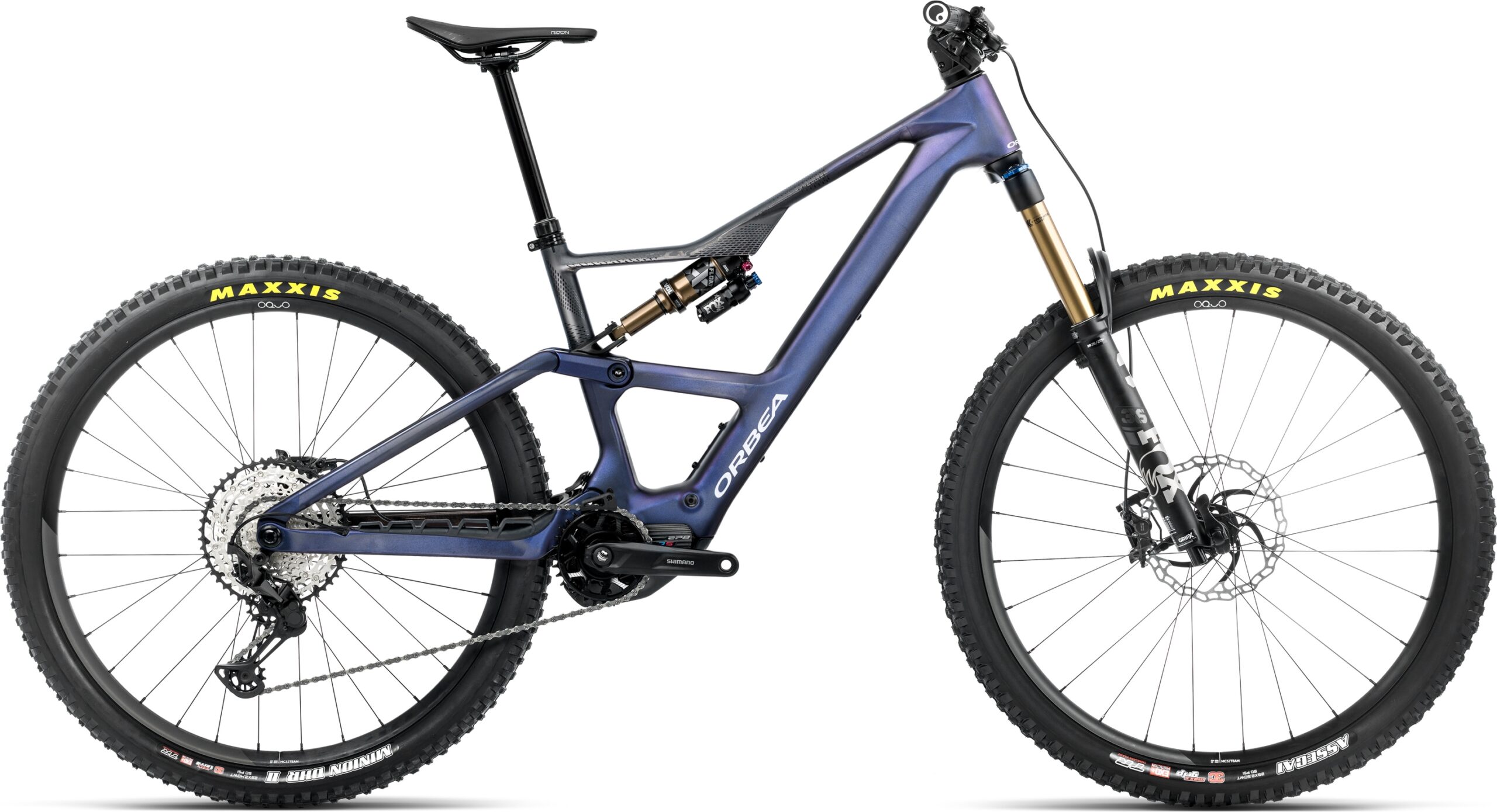 Orbea Rise LT M10 420Wh - 2025 - Tanzanite Carbon View - Carbon Raw (Matt) | L