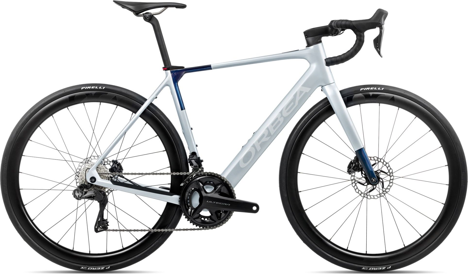 Orbea Gain M20i - 2026 - Halo Silver (Matt) - Blue Carbon View (Gloss) | L