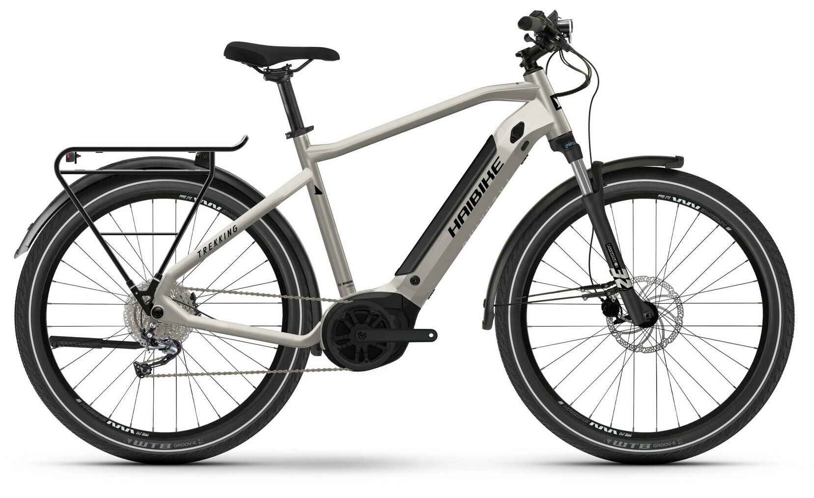 Haibike TREKKING 3 warm grey/black glänzend 27;5" 500 Wh Diamant