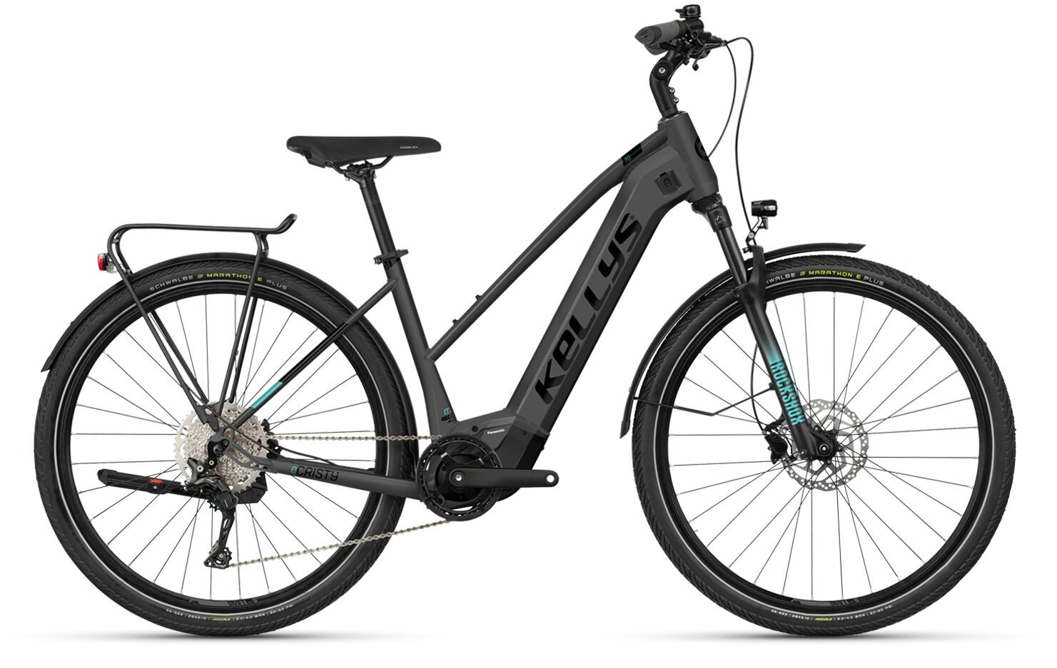 Kellys E-CRISTY 70 P Dark 28" 725 Wh Trapez