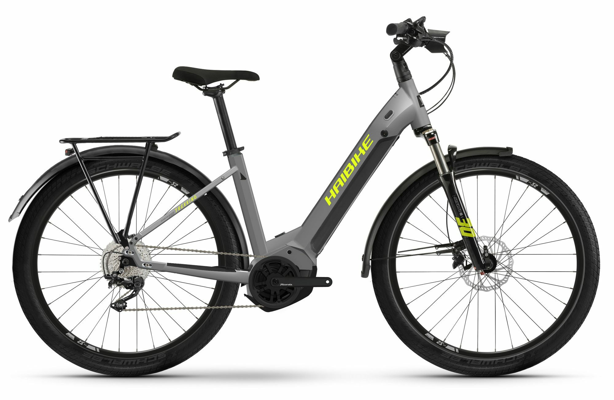 Haibike TREKKING 6 gloss grey neon yellow 27;5" 630 Wh Wave