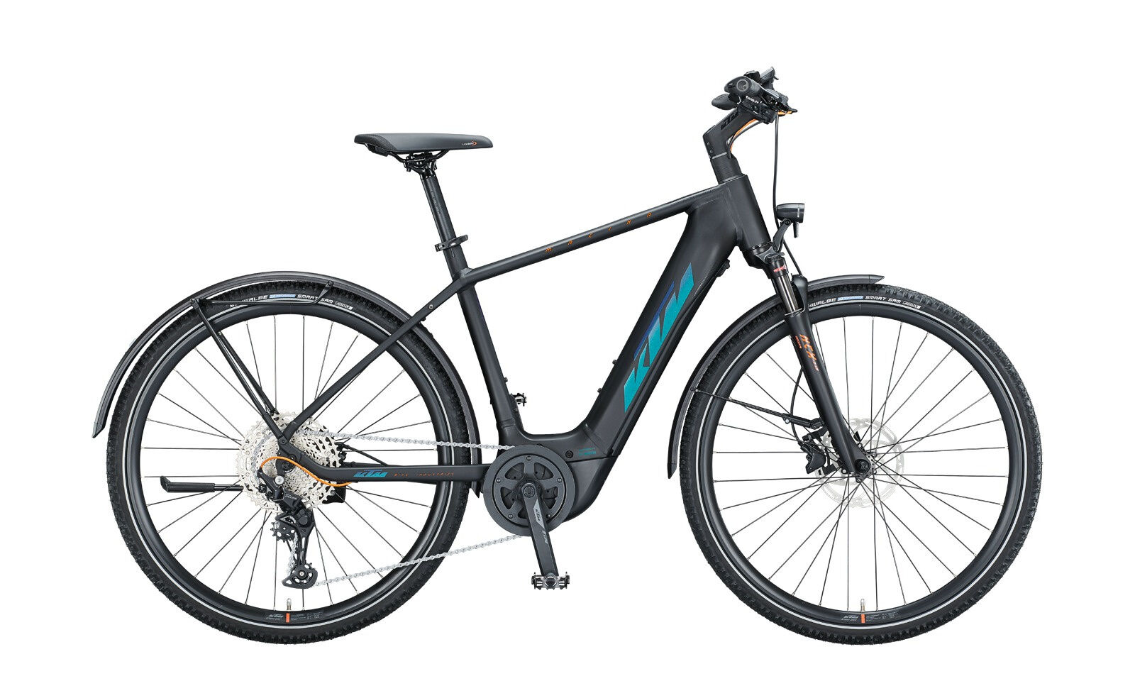 KTM MACINA CROSS LFC black matt (green purple flip glossy) 28" 625 Wh Diamant