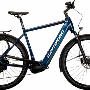 Corratec E-POWER TREKKING 28 CX6 12S GENT Marine Blue/Neon Red/Silver 28" 625 Wh...