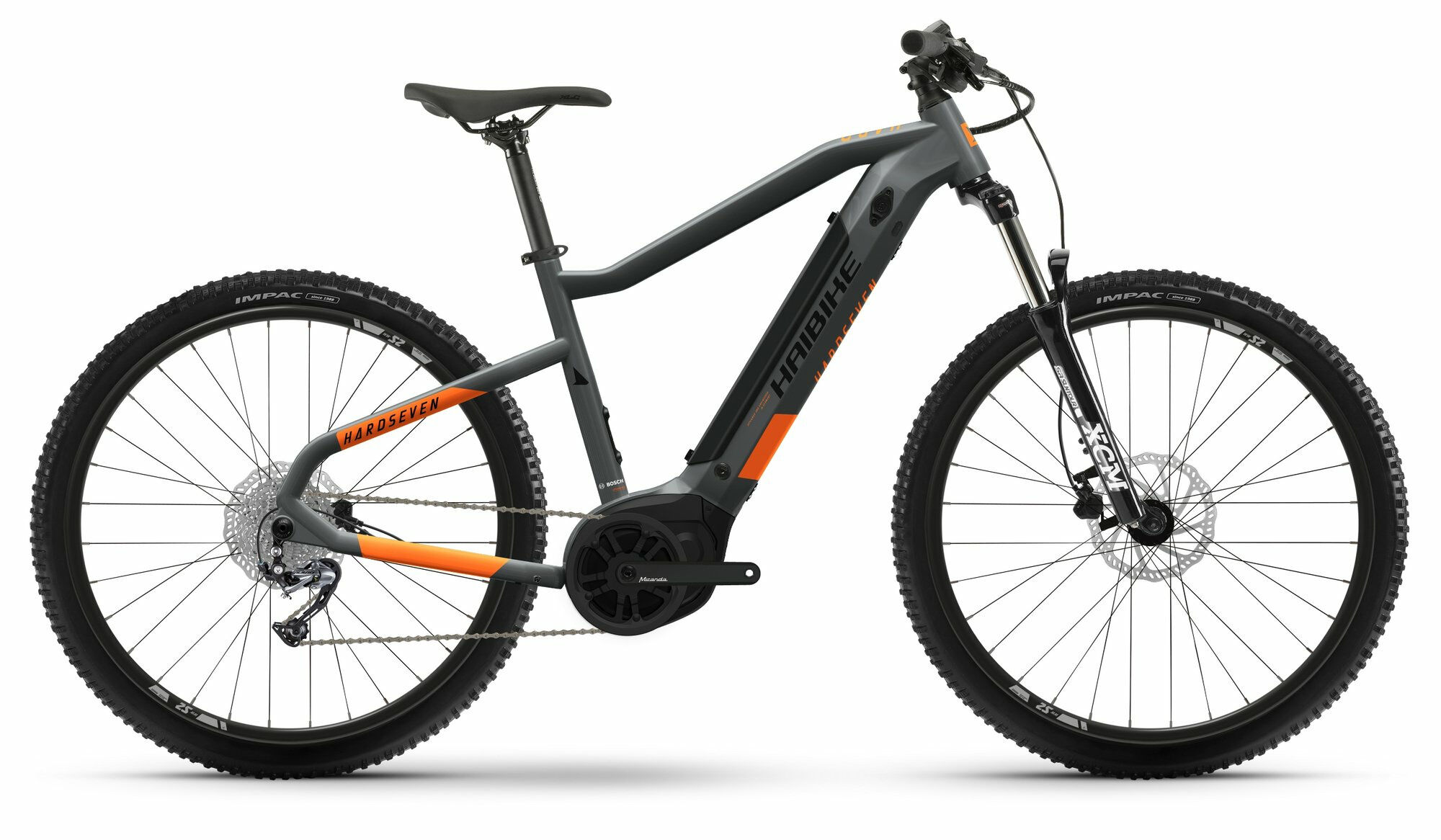 Haibike HARDSEVEN 4 cool grey/lava matte 27;5" 400 Wh Diamant
