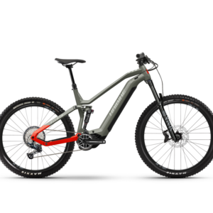 Haibike AllMtn 4 | E-MTB Fully | 29/27,5" | 720Wh Yamaha PW-X3 | khaki / rot Größe: 44 cm