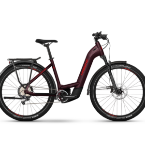 Haibike Trekking 11 Low | Trekking E-Bike | 27,5" | 750Wh Bosch CX | weinrot / neonrot Größe: 46 cm