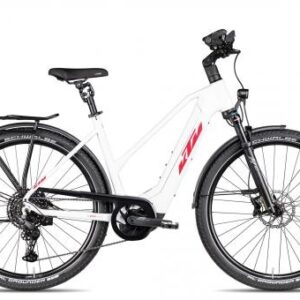 KTM Macina Gran Pro Trapez 2025 | metallic white/darkred black | 46 cm | E-Trekkingräder