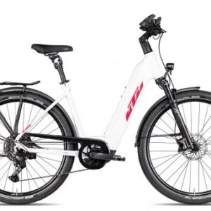 KTM Macina Gran Pro Wave 2025 | metallic white/darkred black | 43 cm | E-Trekkingräder