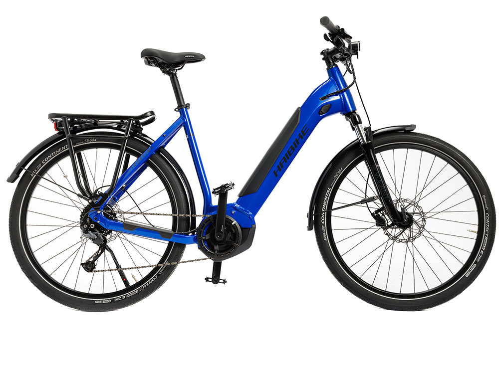 Haibike Trekking 4 Low | Trekking E-Bike | 27,5" | 500Wh Yamaha PW-TE | blau Größe: 54 cm