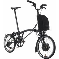 Brompton P-Line Electric Urban 4-speed - Typ H - 16 Zoll 300Wh 4K Faltrad - Midnight Black Metallic
