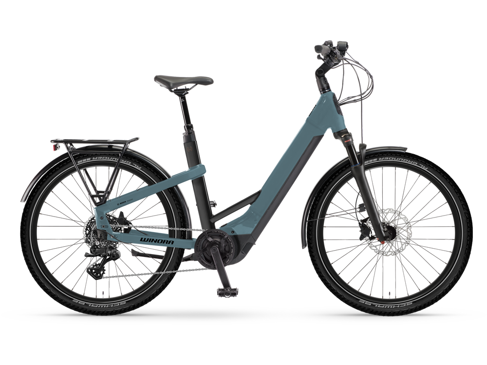 Winora Yakun X10 Low | Trekking E-Bike | 27,5" | 750Wh Bosch CX | blau Größe: 60 cm