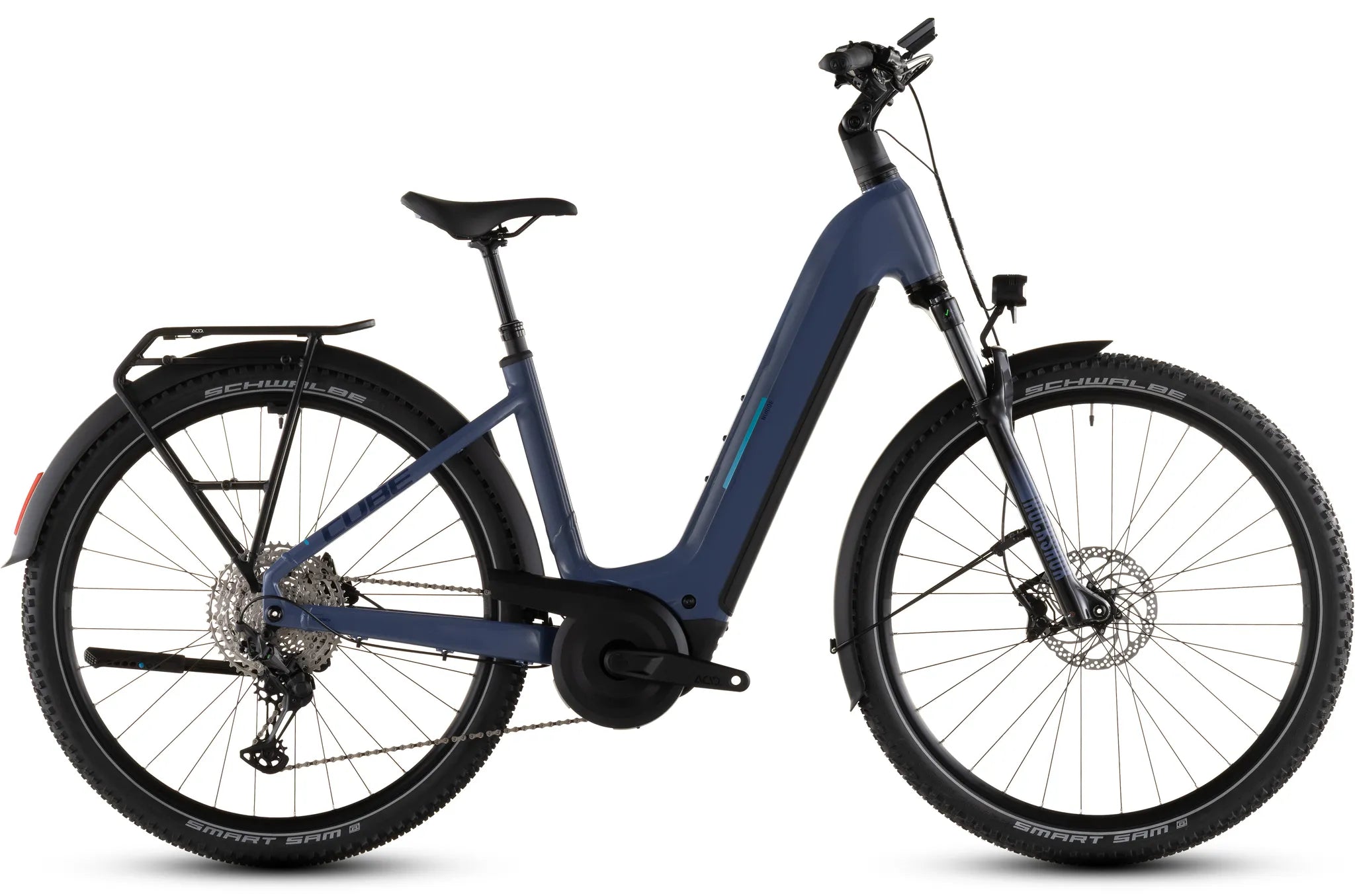 Cube Nuride Hybrid EXC 800 jeansblue´n´blue Tiefeinsteiger 2026 50 cm