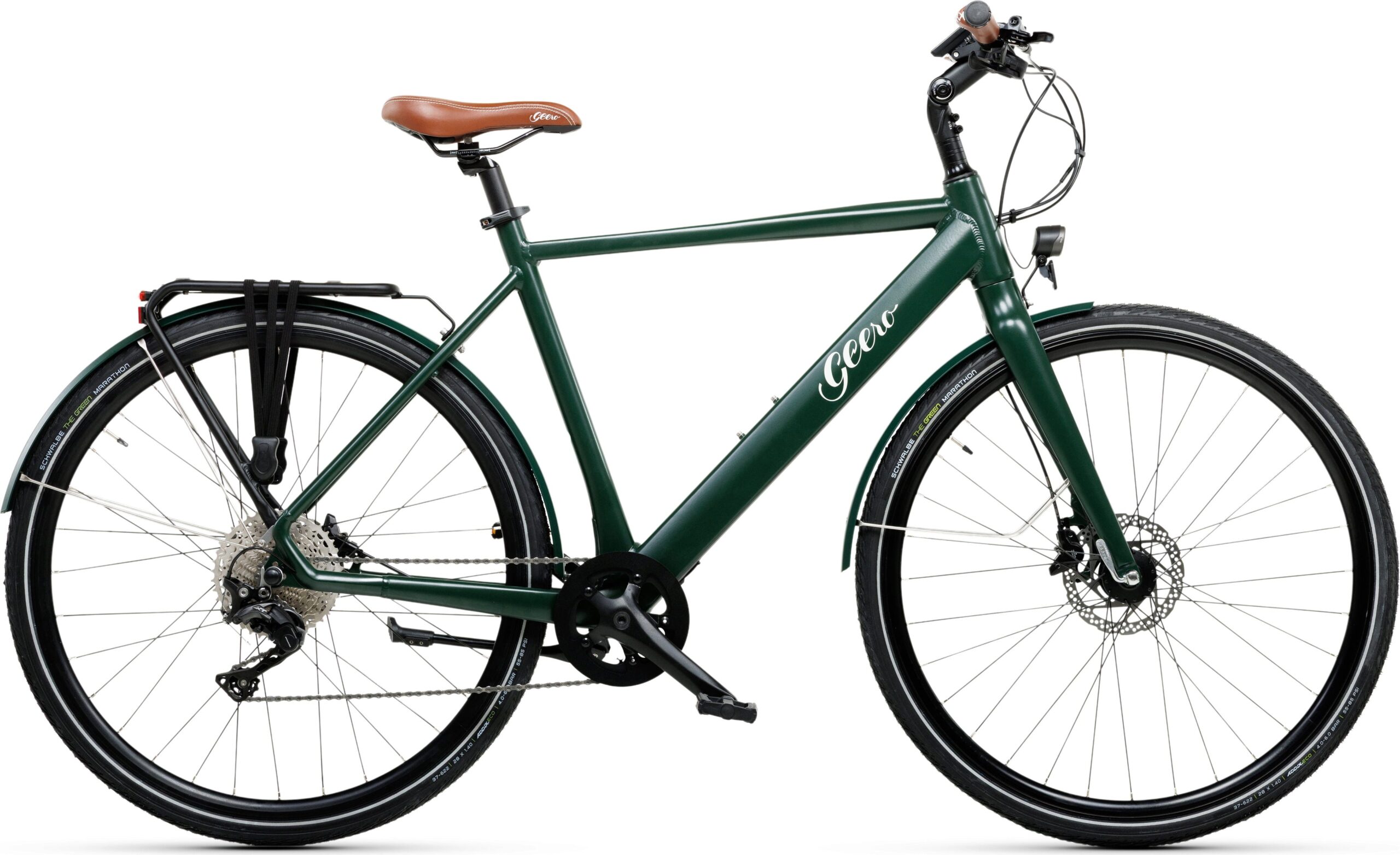 Geero FLEX E-Bike Pine 54 - braun & OLED Display - gerader Lenker