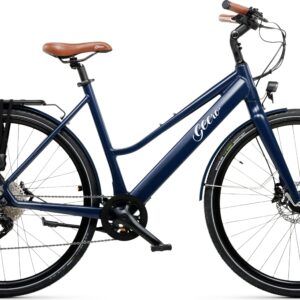 Geero FLEX E-Bike Steel 52 - braun & OLED Display - gebogener Lenker