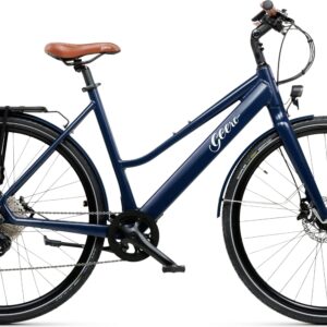Geero FLEX E-Bike Steel 52 - braun & OLED Display - gerader Lenker