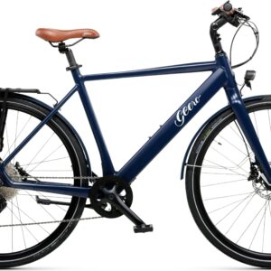 Geero FLEX E-Bike Steel 54 - braun & OLED Display - gerader Lenker