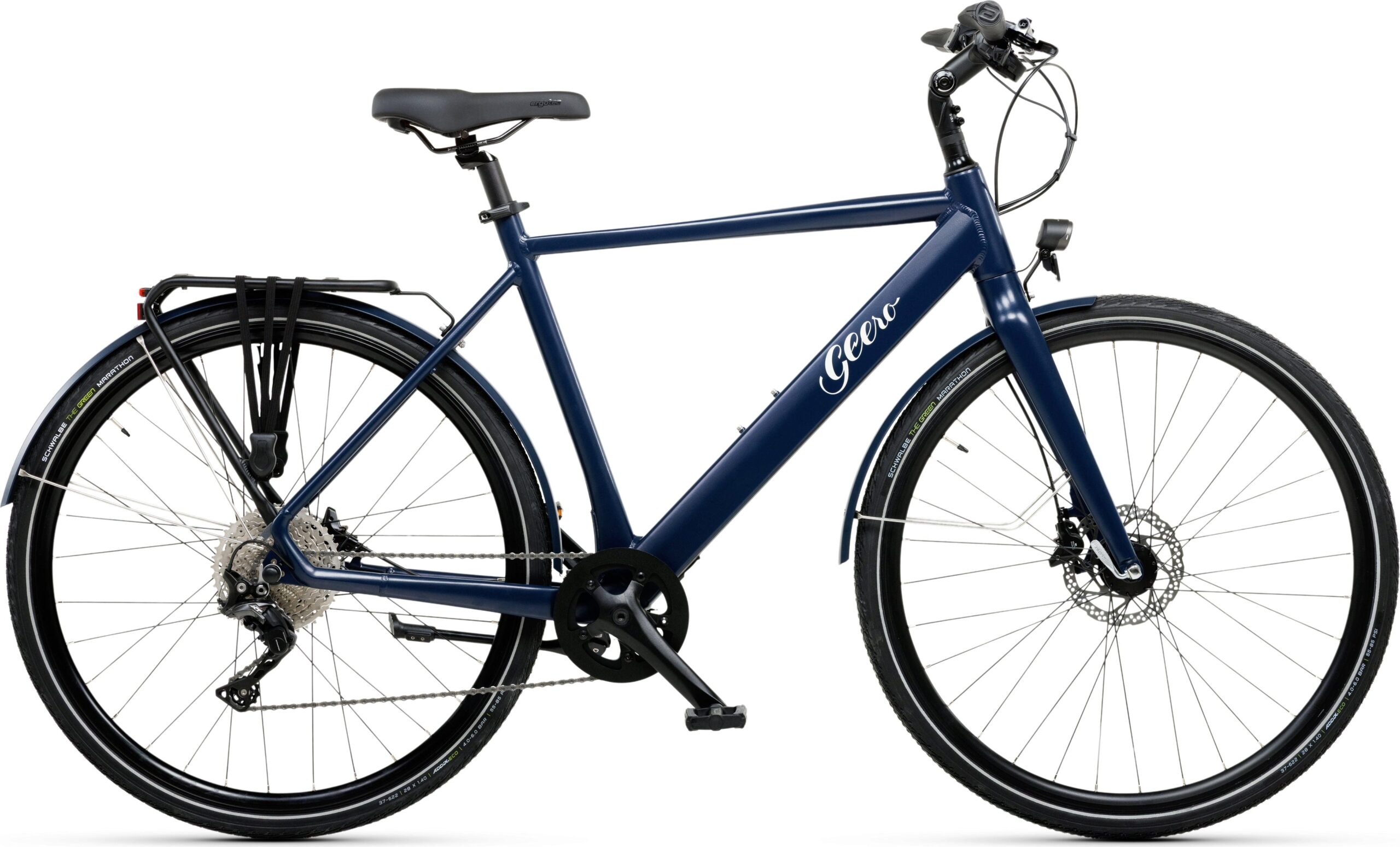 Geero FLEX E-Bike Steel 54 - schwarz & LC Display - gerader Lenker