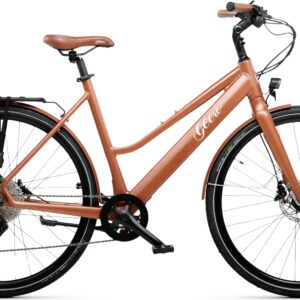 Geero FLEX E-Bike Copper 52 - braun & OLED Display - gebogener Lenker