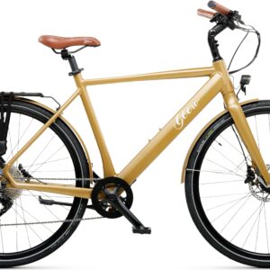 Geero FLEX E-Bike Gold 54 - braun & OLED Display - gebogener Lenker