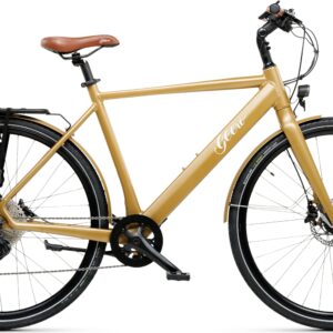 Geero FLEX E-Bike Gold 54 - braun & OLED Display - gerader Lenker