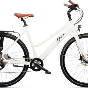 Geero FLEX E-Bike Cream 52 - braun & OLED Display - gebogener Lenker