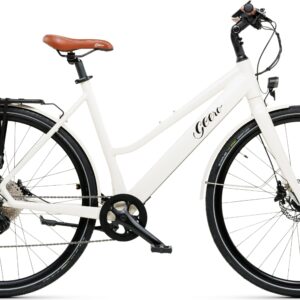 Geero FLEX E-Bike Cream 52 - braun & OLED Display - gerader Lenker
