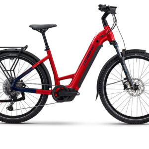 Haibike Trekking 7 Low | Trekking E-Bike | 27,5" | 800Wh Bosch CX | dynamitrot / blau Größe: 45 cm