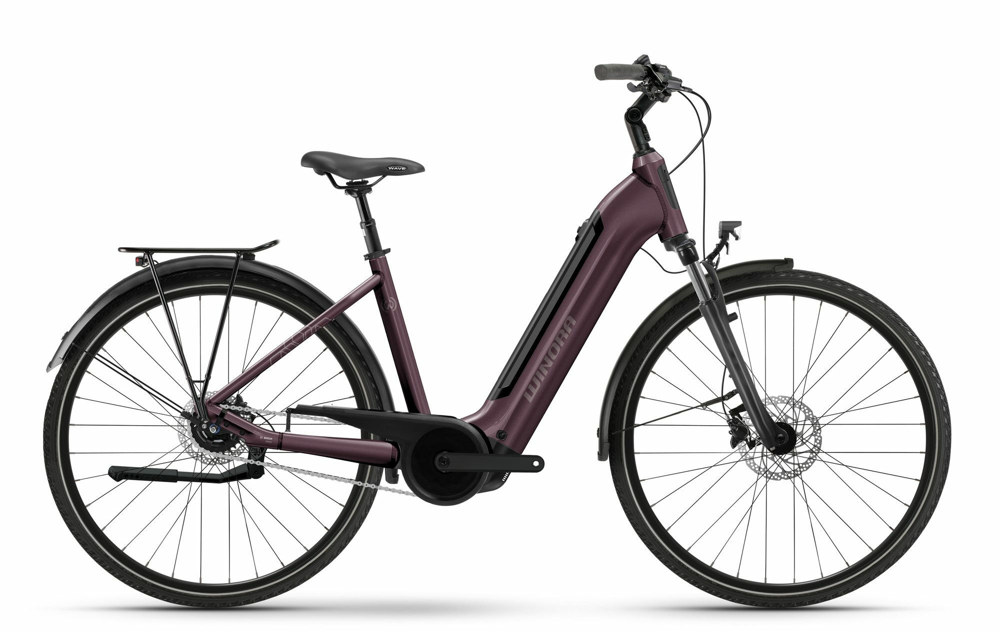 Winora TRIA N5 muted fig glänzend 28" 625 Wh Wave