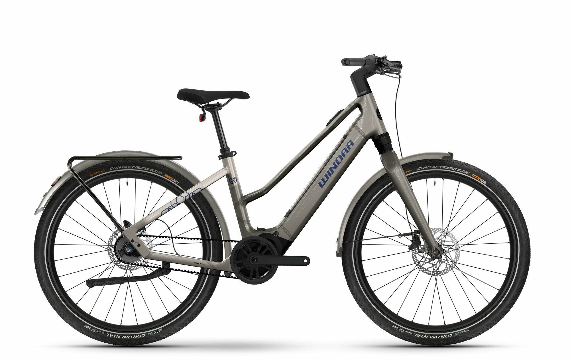 Winora iRIDE PURE R5f vanilla latte/silver dollar glänzend 27;5" 400 Wh Trapez