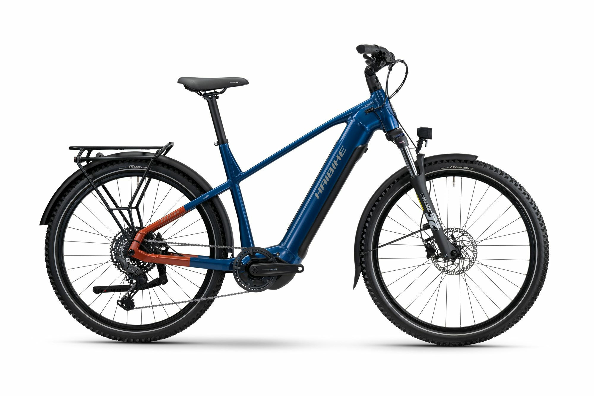 Haibike TREKKING 4 blue/orange/silver glänzend 27;5" 720 Wh Diamant