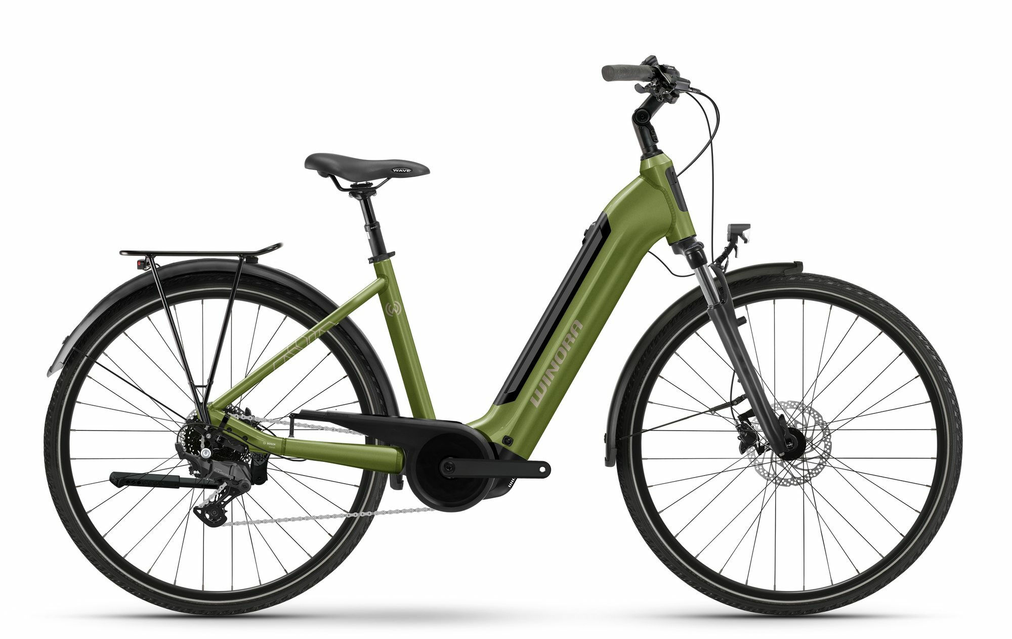 Winora TRIA X9 muted mantis glänzend 28" 500 Wh Wave