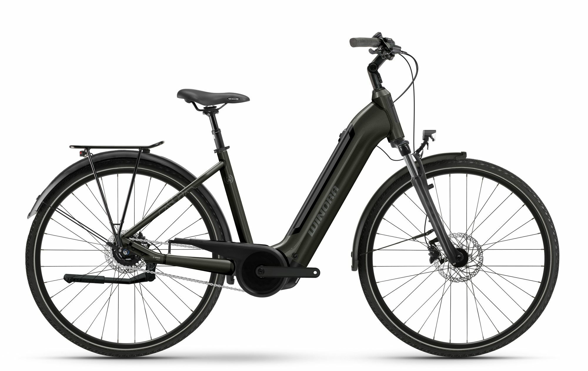 Winora TRIA N5 earthy granite glänzend 28" 625 Wh Wave