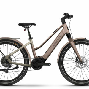 Winora iRIDE PURE X10 macadamia mist/suntan glänzend 27;5" 400 Wh Trapez