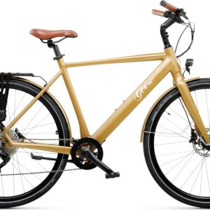Geero FLEX E-Bike Gold 54 - braun & LC Display - gebogener Lenker