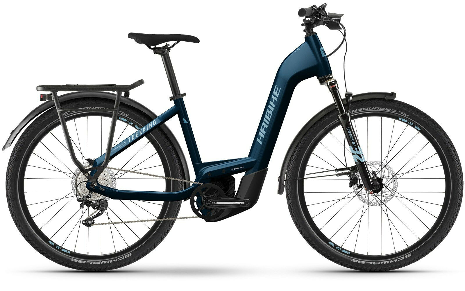 Haibike TREKKING 8 LOW - 27;5" 750 Wh - gloss royal blue/metallic silver