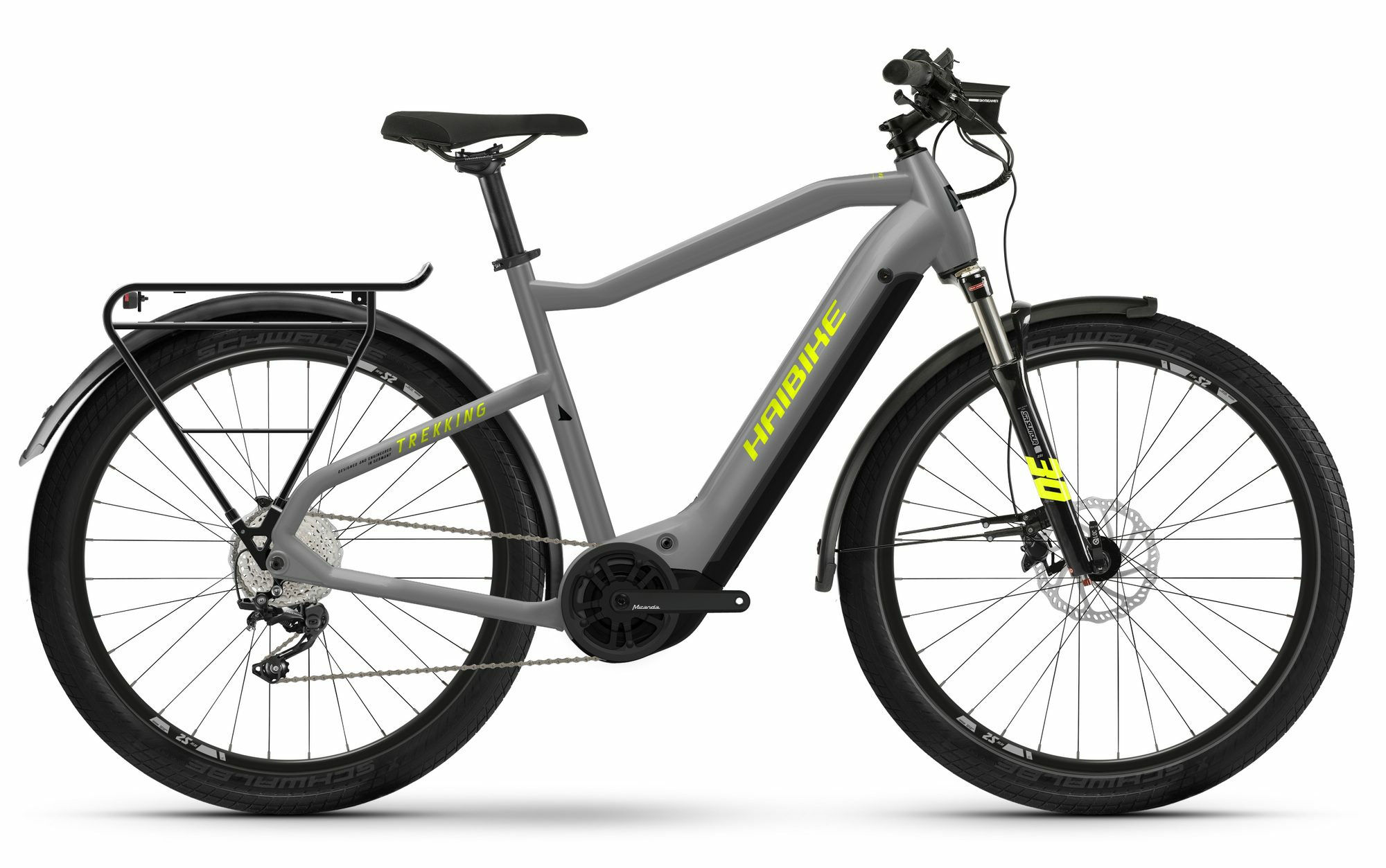 Haibike TREKKING 6 - 27;5" 630 Wh - gloss grey neon yellow