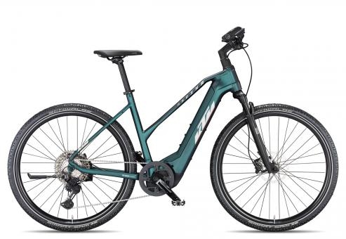 KTM Macina Cross 710 Trapez 2025 | green purple flip matt/silver | 51 cm | E-Trekkingräder