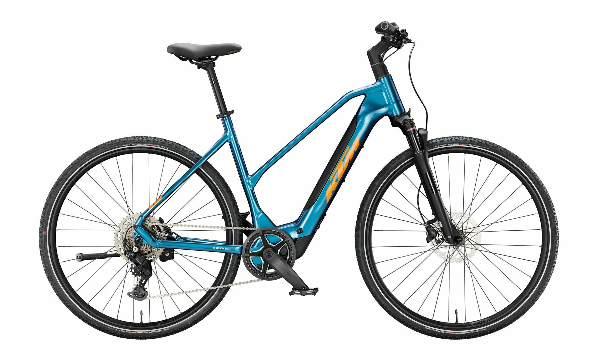 KTM MACINA CROSS SX 20 TRAPEZ - 28" 400 Wh - moonlite meadow (orange)