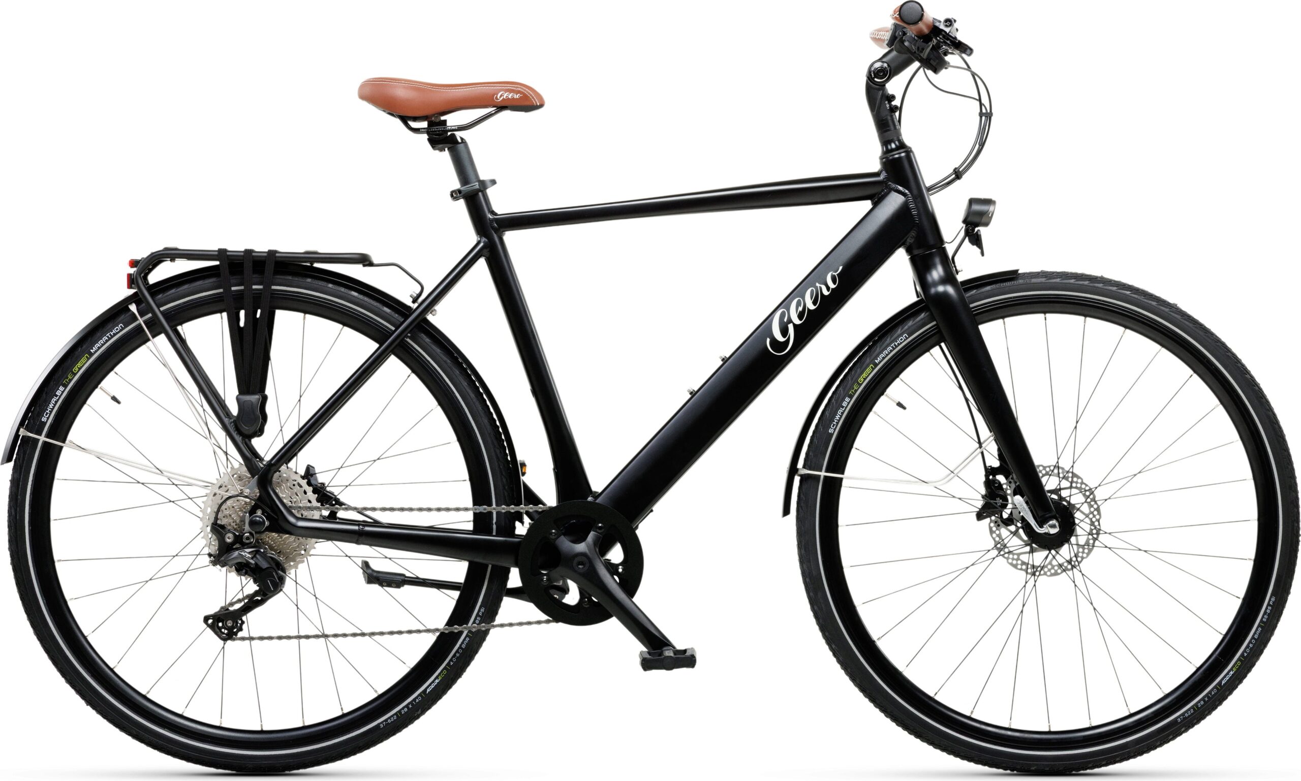 Geero FLEX E-Bike Vinyl 54 - braun & LC Display - gerader Lenker