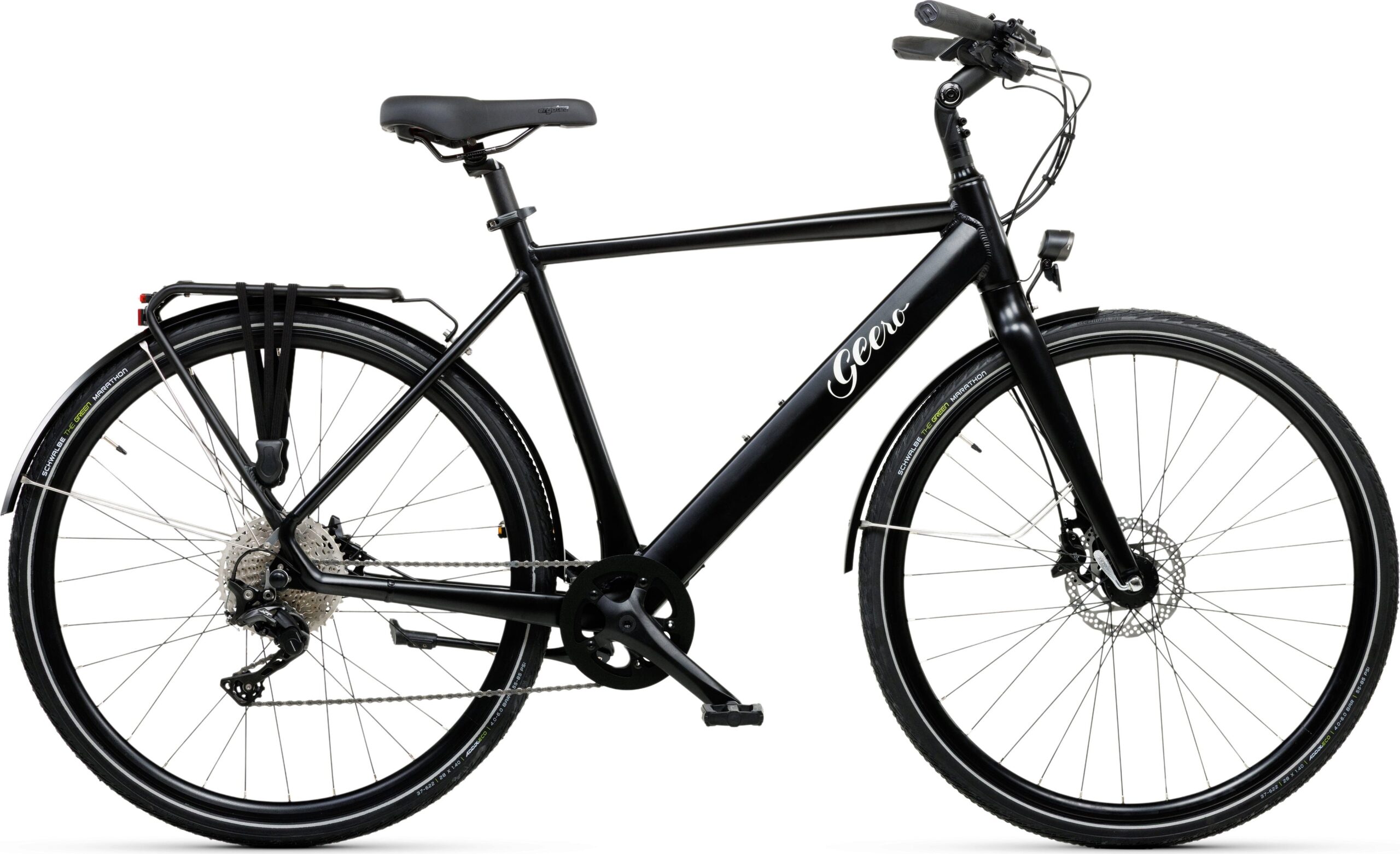 Geero FLEX E-Bike Vinyl 54 - schwarz & OLED Display - gebogener Lenker