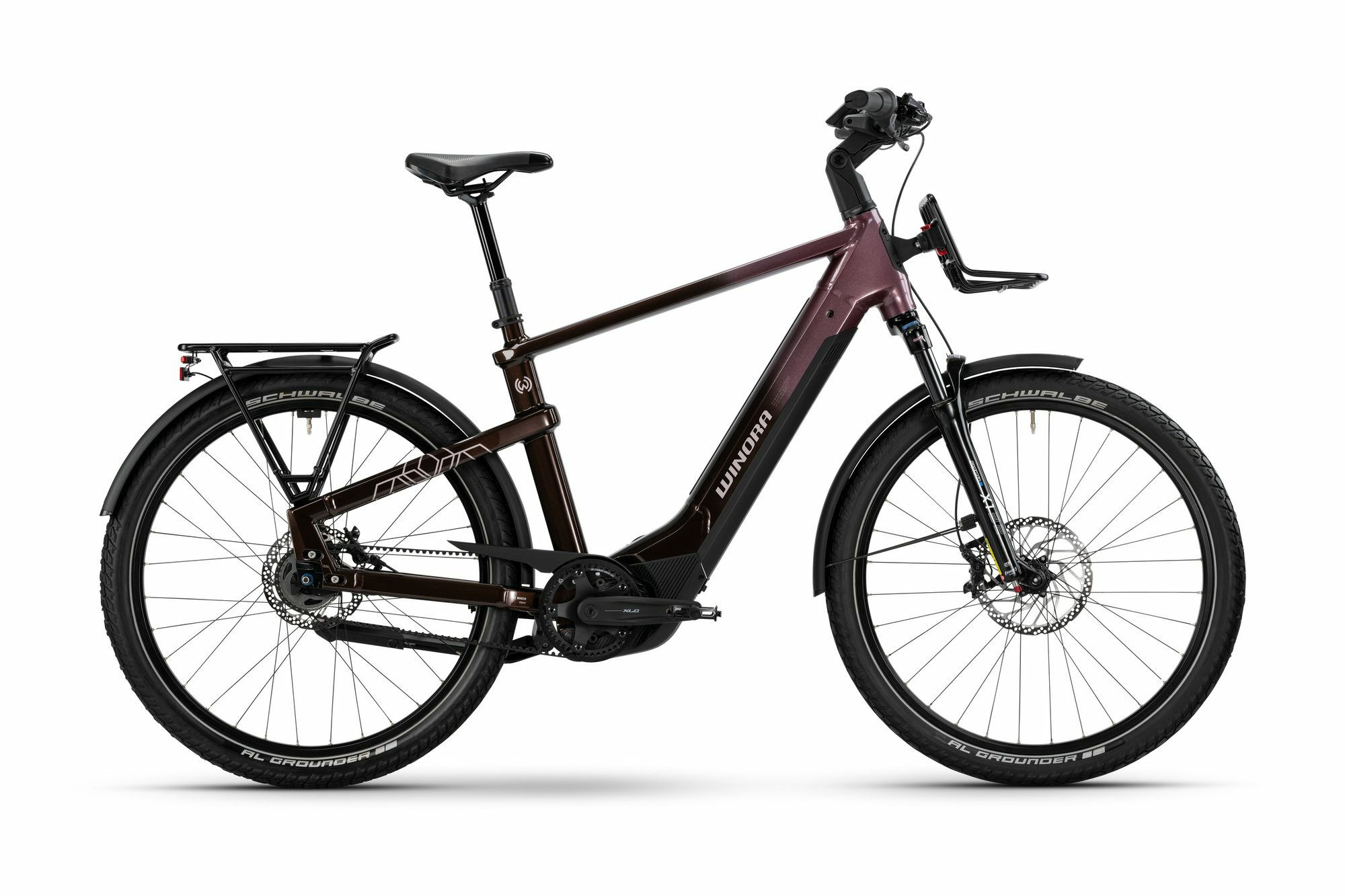 Winora YAKUN R5 HIGH - 27;5" 600 Wh - red/violet red-gloss
