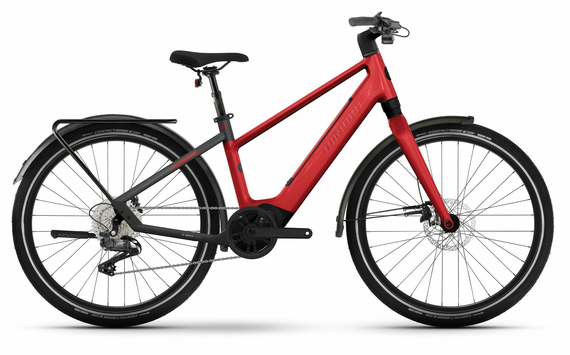 Winora iRIDE PURE X10 HIGH - 27;5" 400 Wh - chrystal red/black-gloss