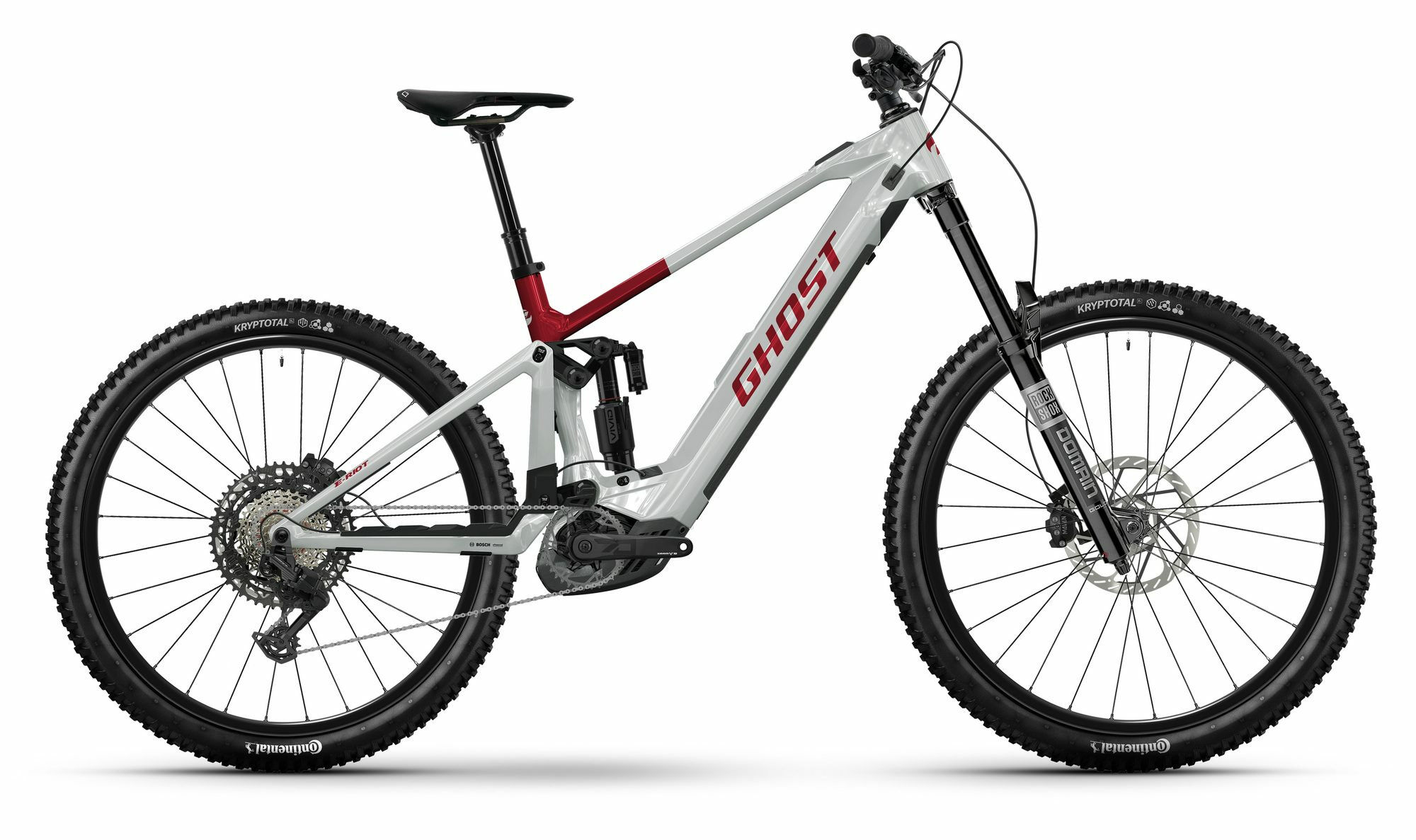 Ghost E-RIOT CF ADVANCED Kiox 300 - 29"/27;5" 800 Wh - rebel red/misty gray glän...