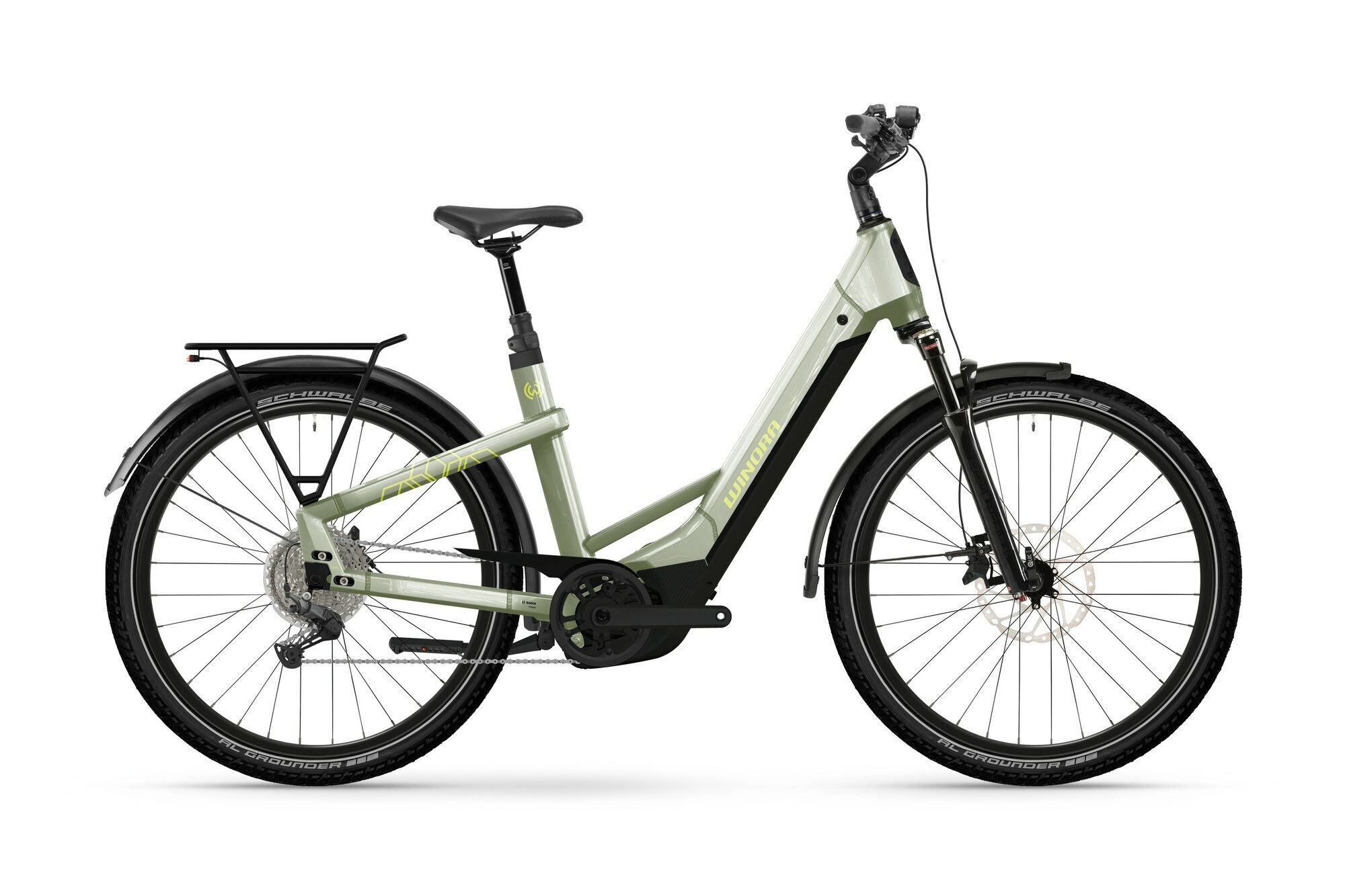 Winora YAKUN X10 LOW - 27;5" 800 Wh - ivory green-gloss