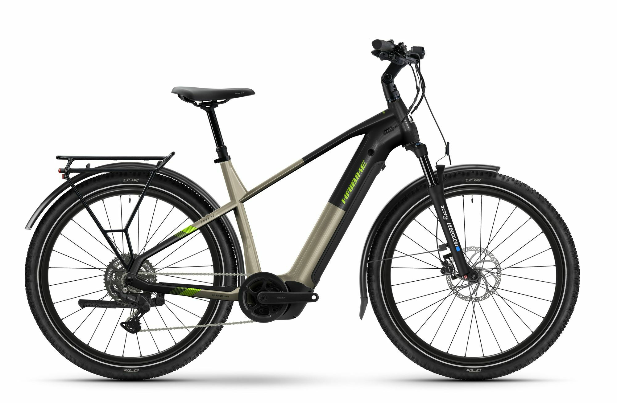 Haibike TREKKING 4 - 27;5" 600 Wh - calm sand/lime glänzend