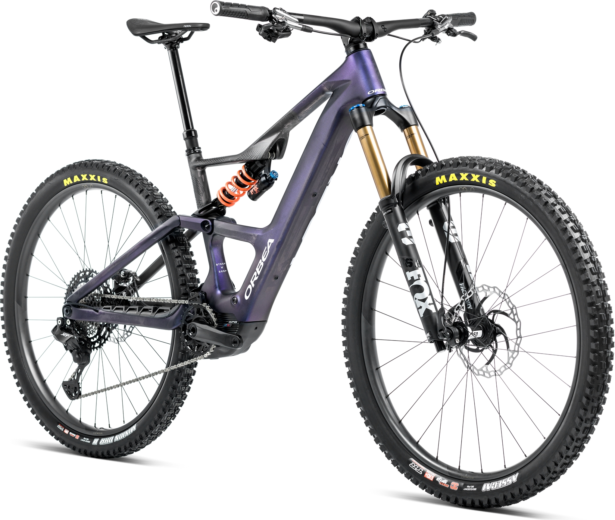 Orbea Rise LT M-TEAM 420Wh - 2025 - Tanzanite Carbon View - Carbon Raw (Matt) | S