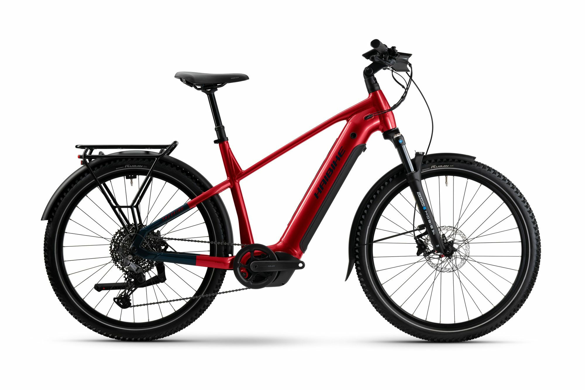 Haibike TREKKING 7 - 27;5" 800 Wh - dynamite red/blue glänzend