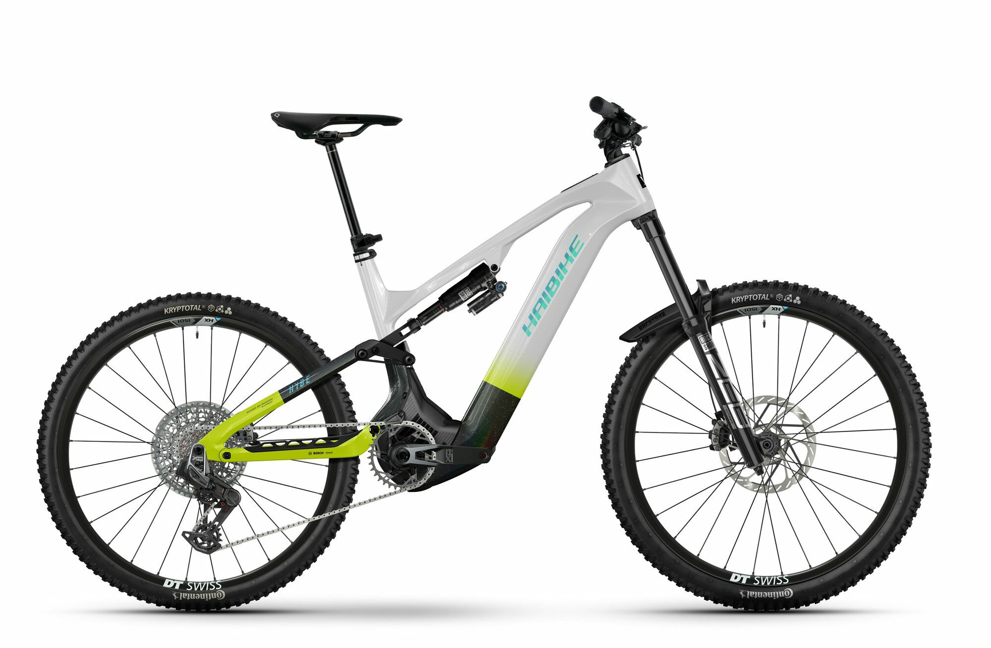 Haibike HYBE CF 11 - 29"/27;5" 800 Wh - sparkling white/splatter black/radiant g...