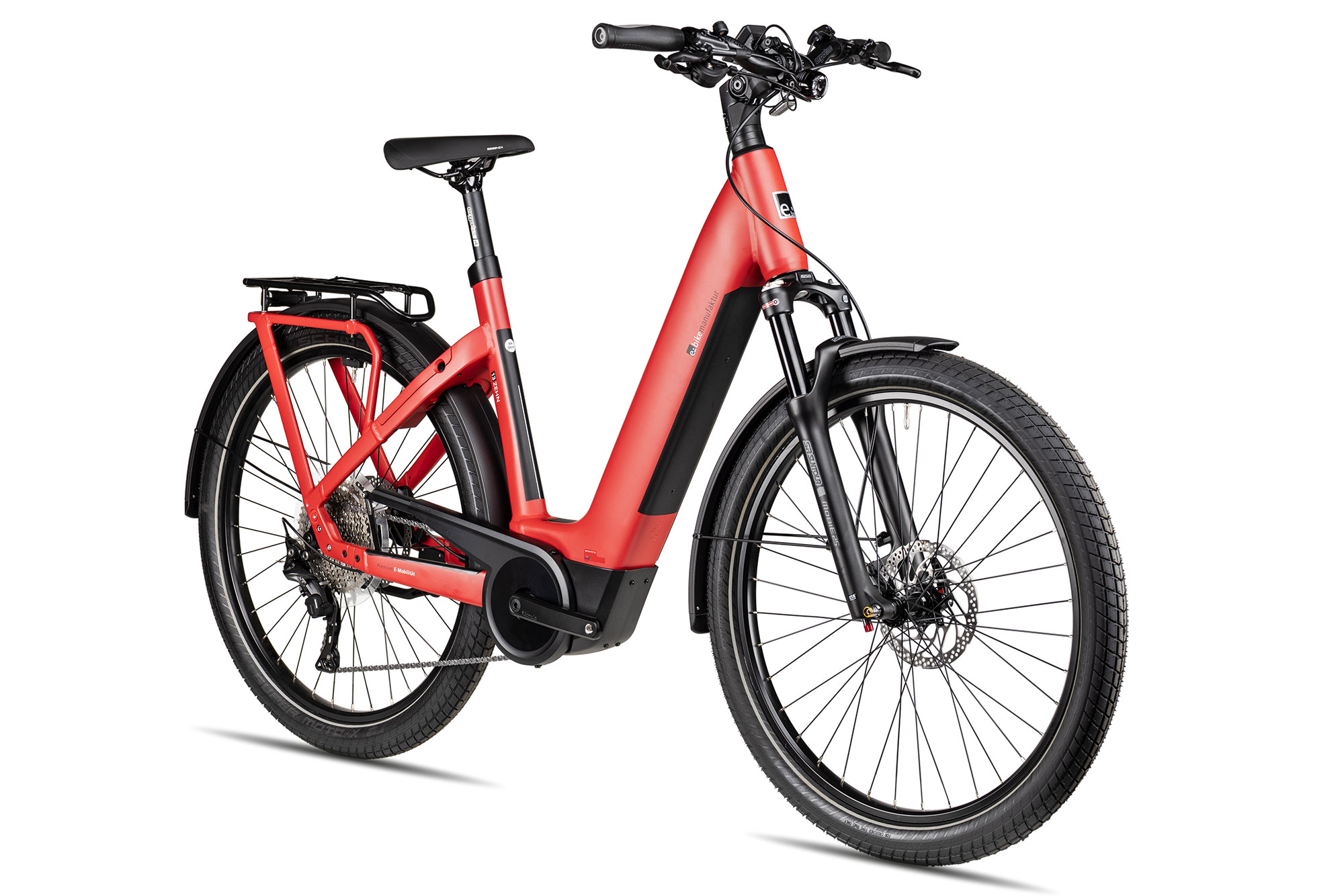 E-Bike Manufaktur 13ZEHN Wave | rot matt | 45 cm | E-Trekkingräder – Bild 2